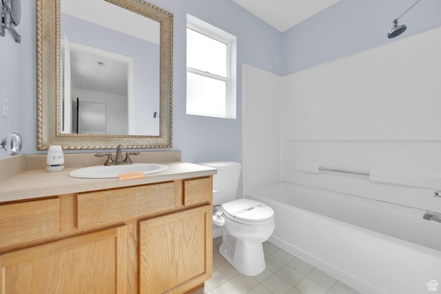3482 E Kennekuk Cir, Eagle Mountain, UT 84005 - full bathroom with vanity, tile patterned flooring, and shower / bathtub combination