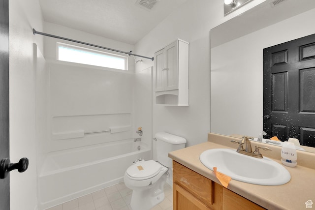 3482 E Kennekuk Cir, Eagle Mountain, UT 84005 - bathroom with vanity, shower / tub combination, and tile patterned flooring