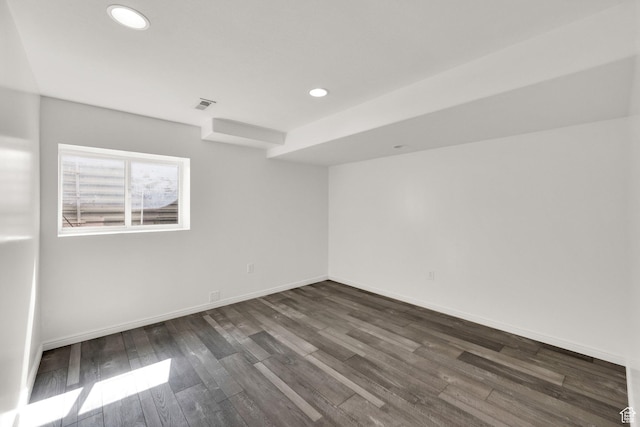 3482 E Kennekuk Cir, Eagle Mountain, UT 84005 - unfurnished room with recessed lighting and dark wood-type flooring