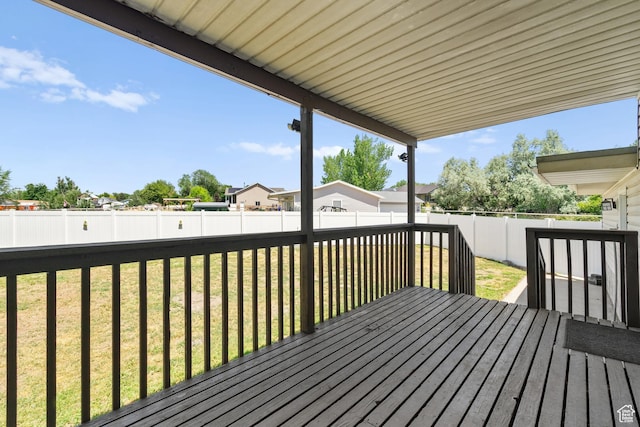 2234 W 300 N, West Point, UT 84015 - wooden deck featuring a fenced backyard and a residential view