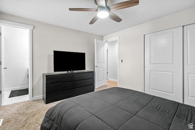 2234 W 300 N, West Point, UT 84015 - carpeted bedroom featuring a closet and ceiling fan