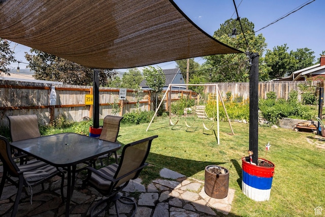 1795 S 50 W, Bountiful, UT 84010 - fenced backyard with outdoor dining space