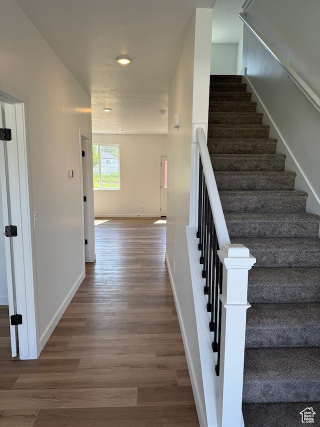 274 N 825 W, Clearfield, UT 84015 - staircase with wood finished floors and recessed lighting