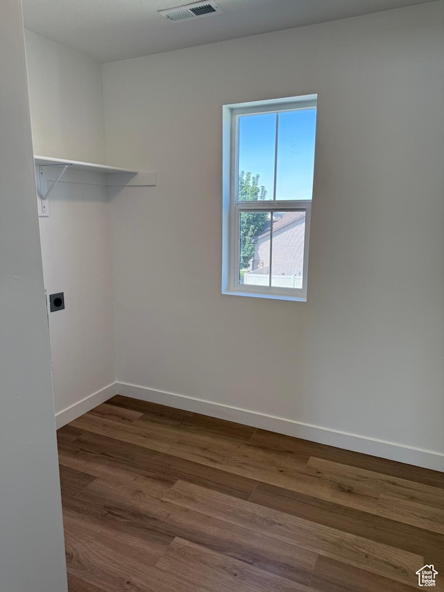 274 N 825 W, Clearfield, UT 84015 - washroom with electric dryer hookup and dark wood-style floors