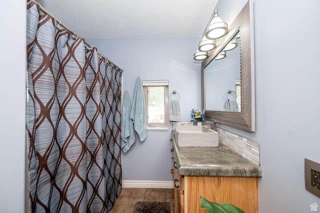 3520 W 2600 N, Plain City, UT 84404 - full bathroom with vanity, a chandelier, and curtained shower
