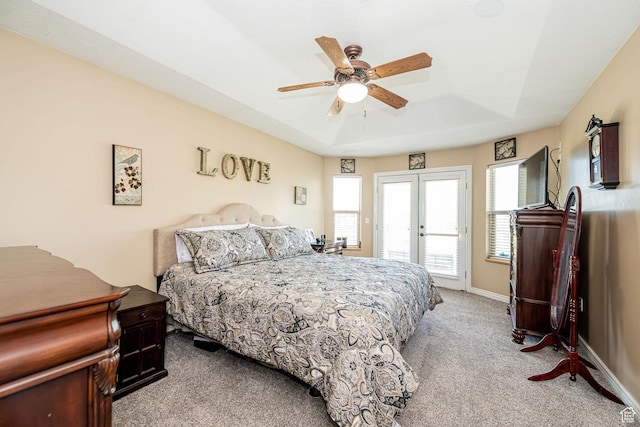 3520 W 2600 N, Plain City, UT 84404 - bedroom with carpet floors, access to exterior, and ceiling fan