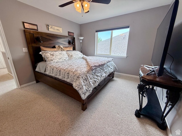 7089 S Brittany Town Dr, West Jordan, UT 84084 - bedroom featuring light carpet and a ceiling fan