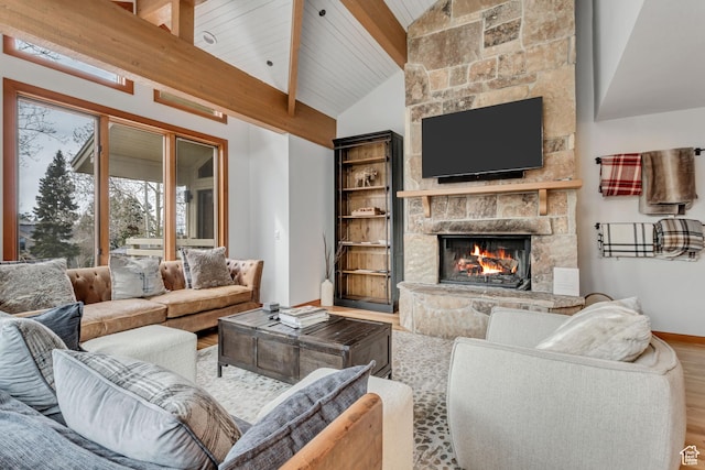 7525 Ridge Dr Unit 19, Park City, UT 84060 - living room featuring wood finished floors and a fireplace