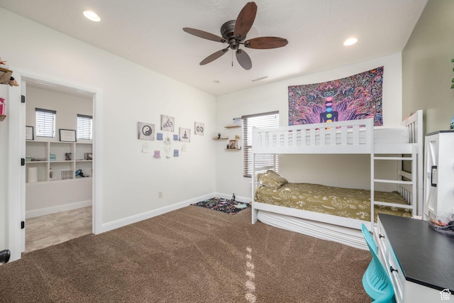 2979 E 3610th Cir S, St George, UT 84790 - bedroom featuring carpet floors, recessed lighting, and a ceiling fan