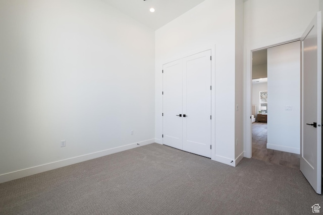 794 S 1690 W, Hurricane, UT 84737 - unfurnished bedroom with carpet floors, recessed lighting, and a towering ceiling
