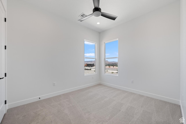 794 S 1690 W, Hurricane, UT 84737 - empty room featuring light colored carpet, ceiling fan, and recessed lighting