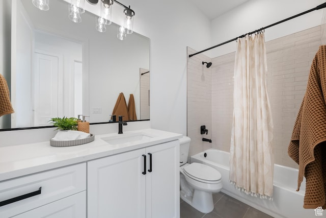 794 S 1690 W, Hurricane, UT 84737 - full bathroom with vanity, shower / bath combination with curtain, and tile patterned floors