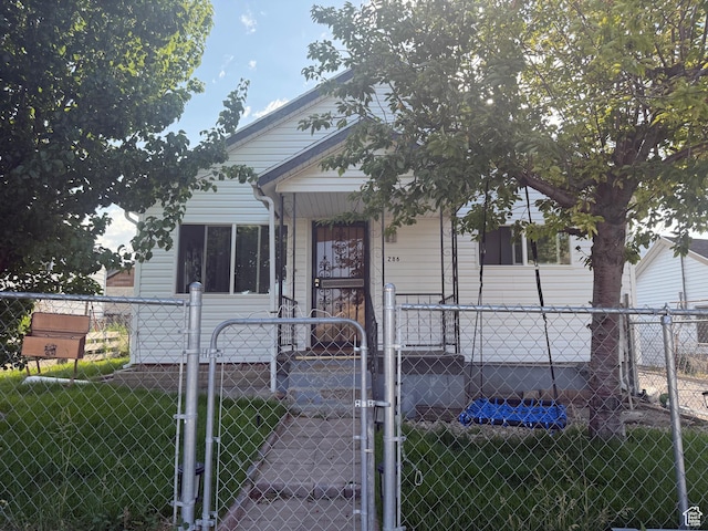 286 Duchesne St, Helper, UT 84526 - view of front of property featuring a gate and a fenced front yard