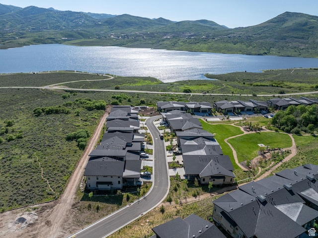 11422 N Vantage Ln Unit 69, Hideout, UT 84036 - aerial perspective of suburban area featuring a water and mountain view