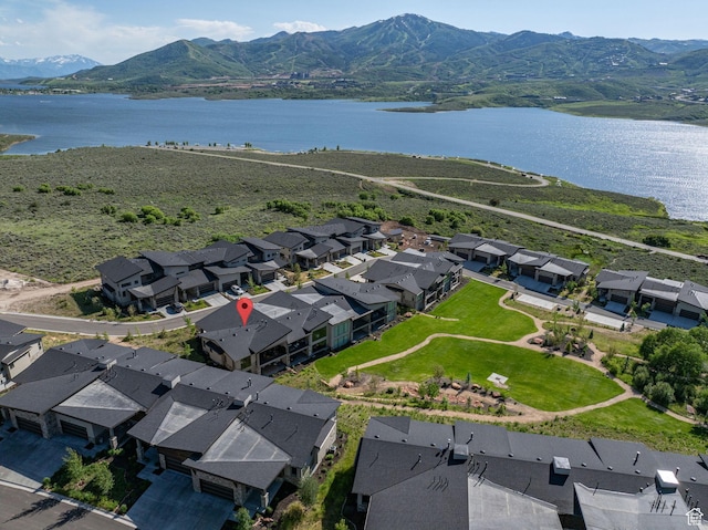 11422 N Vantage Ln Unit 69, Hideout, UT 84036 - aerial view of property's location with nearby suburban area and a water and mountain view