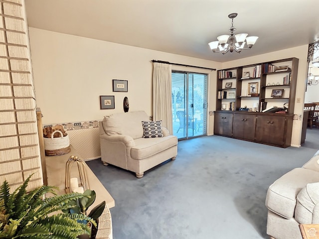 1425 W Main St, Vernal, UT 84078 - sitting room with a chandelier and carpet floors