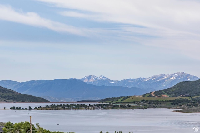 11795 N Star Gazer Cir, Hideout, UT 84036 - view of mountain backdrop featuring a nearby body of water
