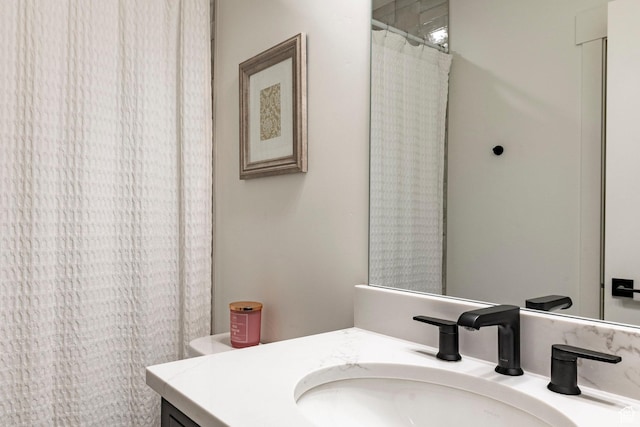 11795 N Star Gazer Cir, Hideout, UT 84036 - bathroom with vanity and a shower with shower curtain