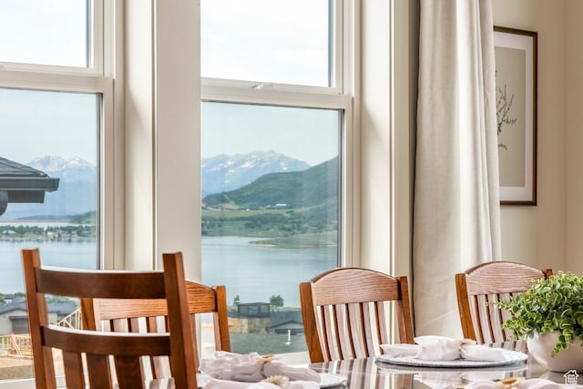 11795 N Star Gazer Cir, Hideout, UT 84036 - dining room featuring plenty of natural light and a mountain view