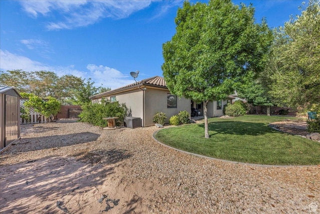 2644 E 3800 S, St George, UT 84790 - back of house with a fenced backyard, stucco siding, and a tile roof