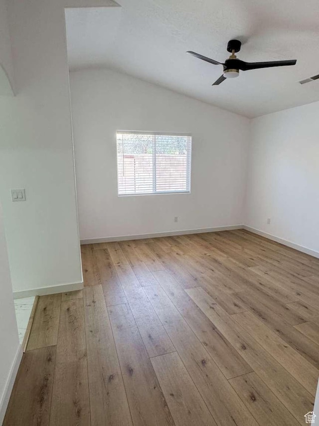 319 E 710 S, Ivins, UT 84738 - empty room featuring hardwood / wood-style flooring, ceiling fan, and lofted ceiling