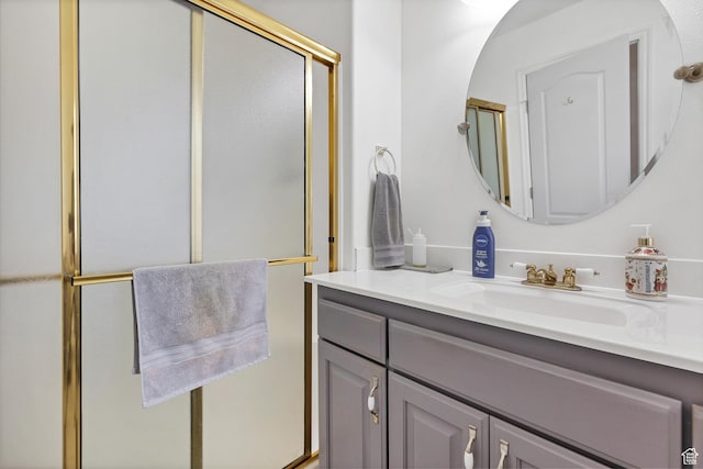 3430 Red Butte Dr, Santa Clara, UT 84765 - bathroom featuring vanity and an enclosed shower