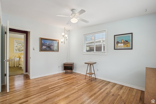 4199 S Monarch Way, Salt Lake City, UT 84124 - unfurnished room featuring light wood finished floors and ceiling fan