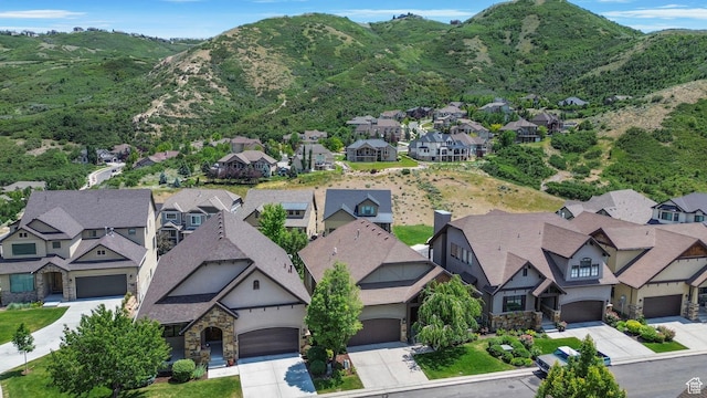 14599 S Chaumont Ct, Draper, UT 84020 - aerial view of residential area with a mountain backdrop