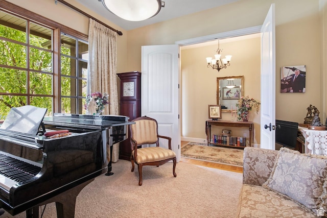 14599 S Chaumont Ct, Draper, UT 84020 - living area featuring a chandelier and wood finished floors