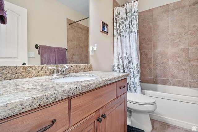 14599 S Chaumont Ct, Draper, UT 84020 - full bathroom featuring vanity and shower / bath combination with curtain