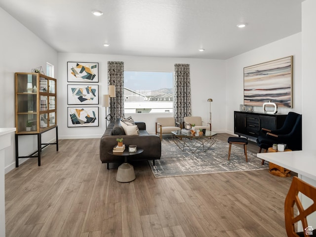 409 S 1110 W Unit 223, American Fork, UT 84003 - living area featuring wood finished floors and recessed lighting