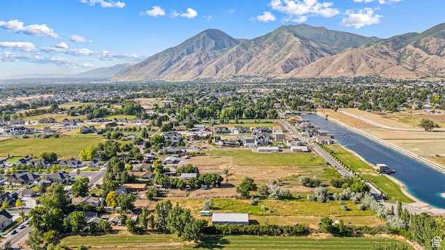 727 S Main St, Mapleton, UT 84664 - aerial perspective of suburban area with a water and mountain view