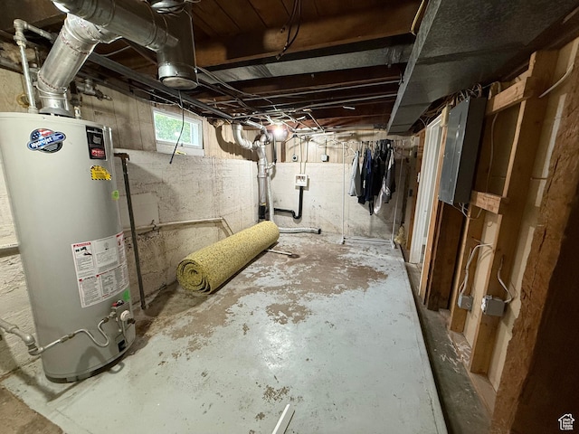 78 N N 3rd St N, Tooele, UT 84074 - below grade area featuring gas water heater and electric panel