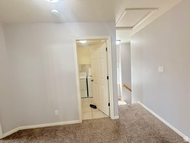 10521 S Sage Flats Way S, Jordan, UT 84009 - empty room featuring light colored carpet, a smoke detector, and washer and clothes dryer
