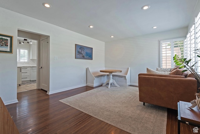 2090 E Crystal Ave S, Salt Lake City, UT 84109 - dining room featuring dark wood-style flooring, plenty of natural light, and recessed lighting