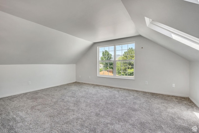 1040 E 900 N, Orem, UT 84097 - bonus room featuring a skylight, lofted ceiling, and carpet flooring