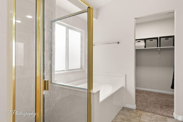 2640 W 200 N, Hurricane, UT 84737 - full bath with a bath, a shower stall, a walk in closet, and tile patterned floors