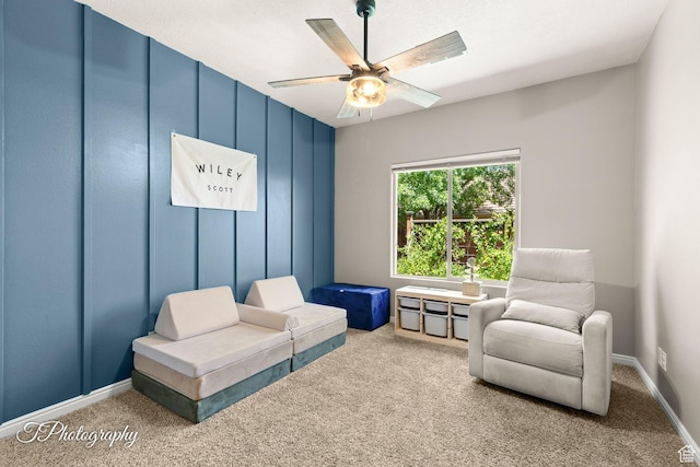 2640 W 200 N, Hurricane, UT 84737 - sitting room with carpet floors and ceiling fan