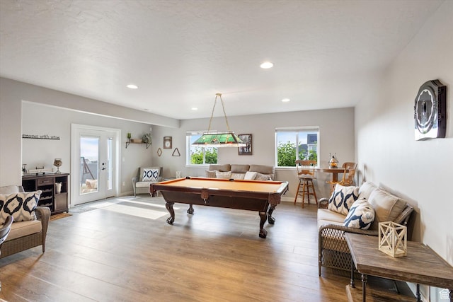 1414 S 790 E, Salem, UT 84653 - rec room featuring billiards table, light wood-style floors, and recessed lighting