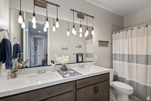 1414 S 790 E, Salem, UT 84653 - full bathroom with double vanity and curtained shower