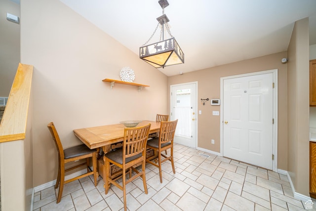 2891 S 600 W, Nibley, UT 84321 - dining area featuring baseboards and vaulted ceiling