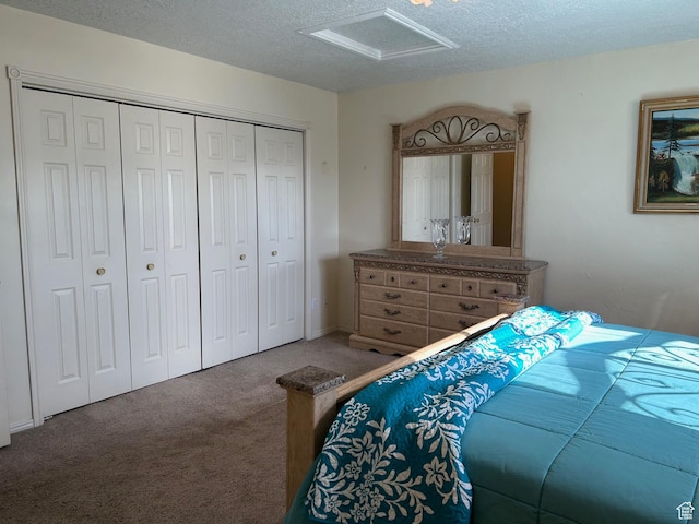2839 S Vanburen Ave E Unit 8, Ogden, UT 84403 - carpeted bedroom with attic access, a textured ceiling, and a closet
