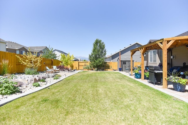 615 W 850 N, Tooele, UT 84074 - fenced backyard featuring a storage unit and a patio