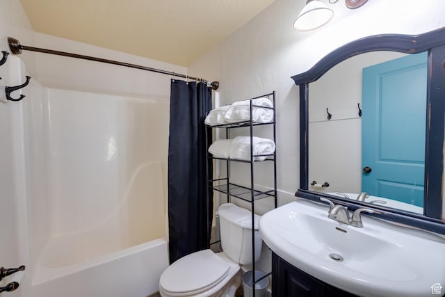 2599 S Foxridge Rd, Garden City, UT 84028 - bathroom featuring vanity and shower / tub combo with curtain