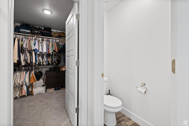 4892 E Lake Corner Dr, Eagle Mountain, UT 84005 - bathroom with a walk in closet and a textured ceiling