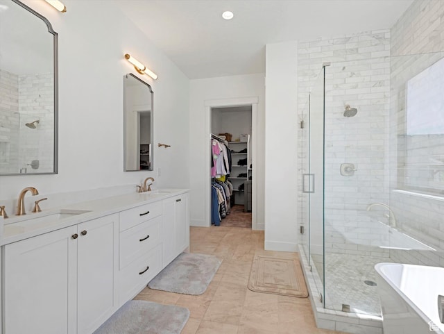 1172 E Candy Ln, American Fork, UT 84003 - full bath with a freestanding tub, a stall shower, double vanity, and a walk in closet
