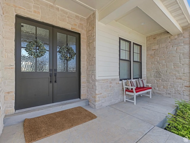 1172 E Candy Ln, American Fork, UT 84003 - property entrance with french doors and stone siding