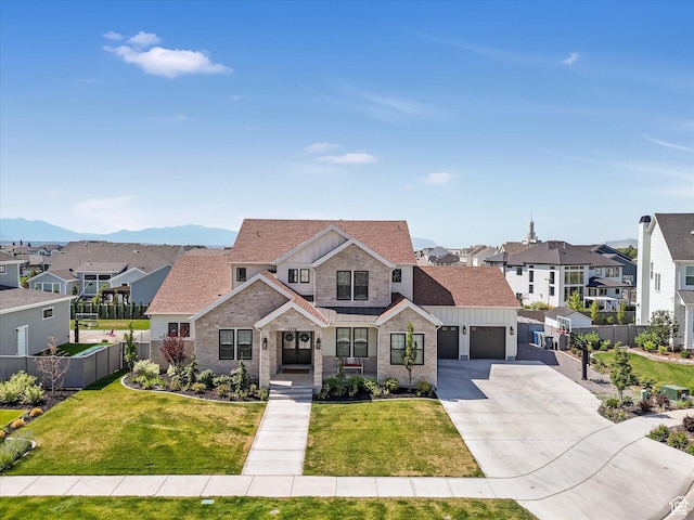 1172 E Candy Ln, American Fork, UT 84003 - view of front of home with a residential view, an attached garage, and board and batten siding