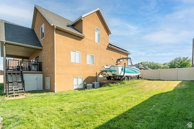 986 View Crest Ln, Kaysville, UT 84037 - back of house with stucco siding and stairs