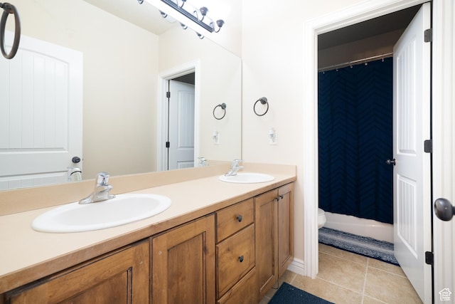 986 View Crest Ln, Kaysville, UT 84037 - full bathroom with double vanity and tile patterned floors